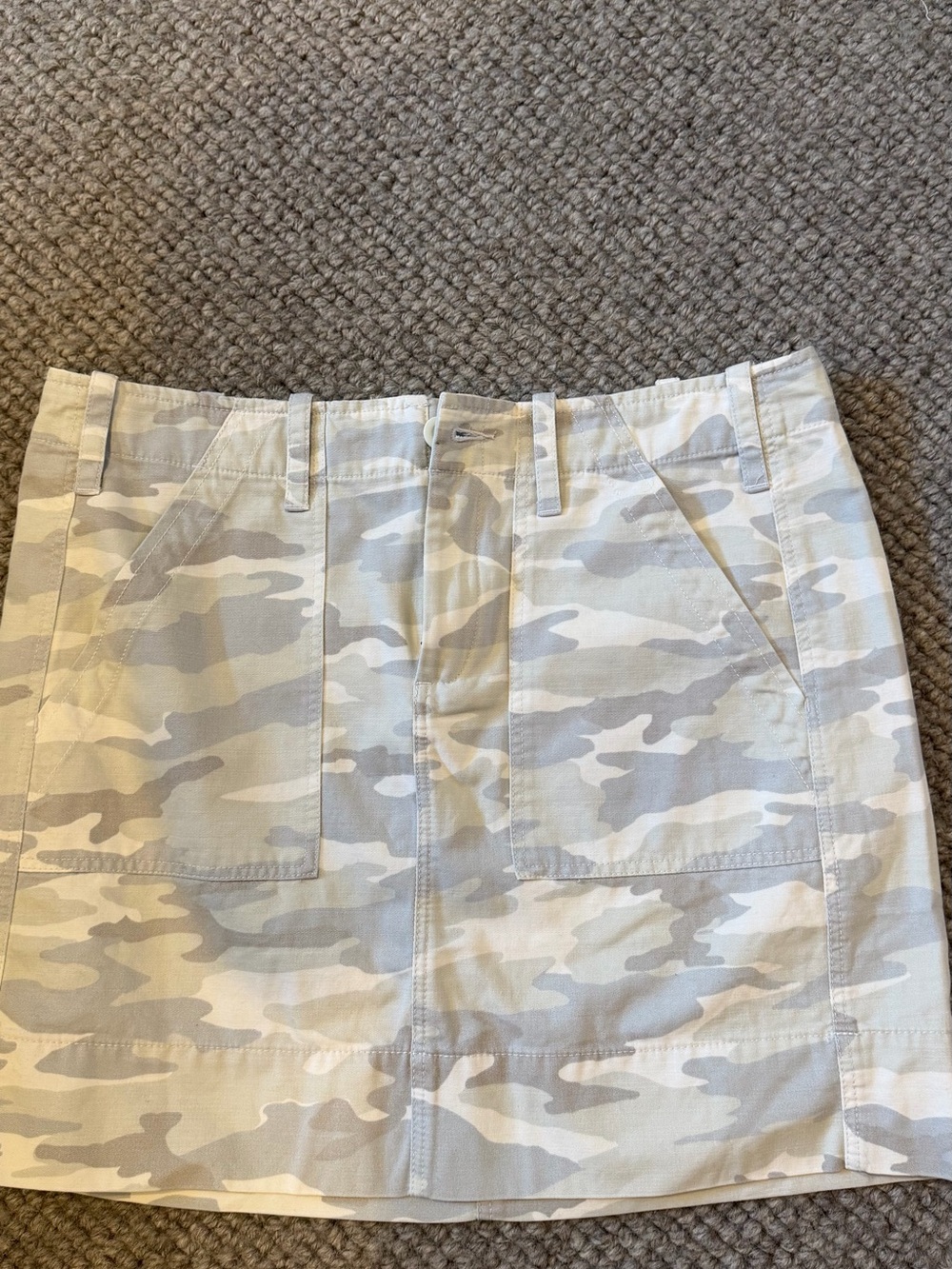 Mini Skirt in Neutral Camo Print